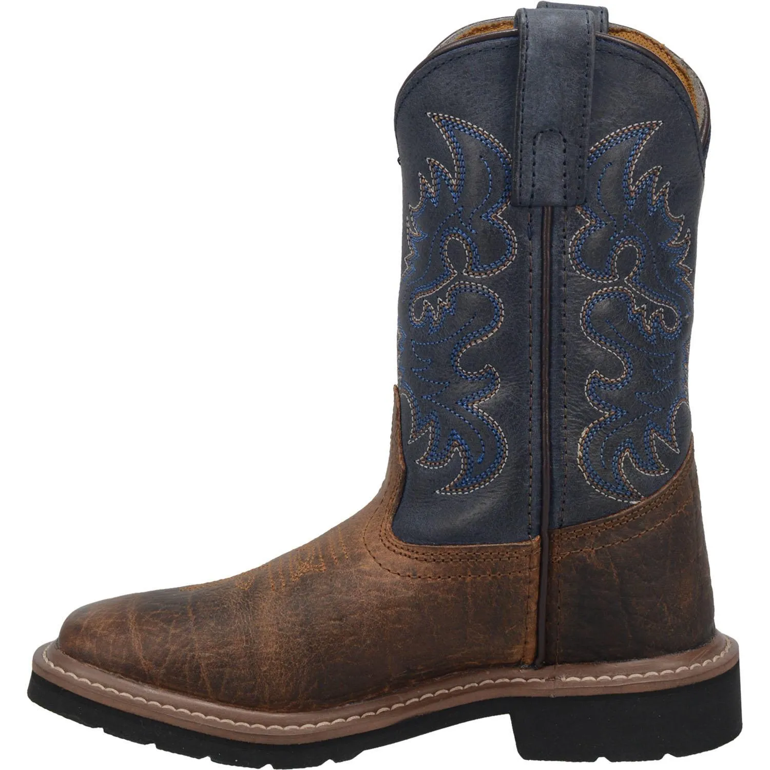 Dan Post Children's Brantley Rust Brown And Blue Western Boots DPC3938