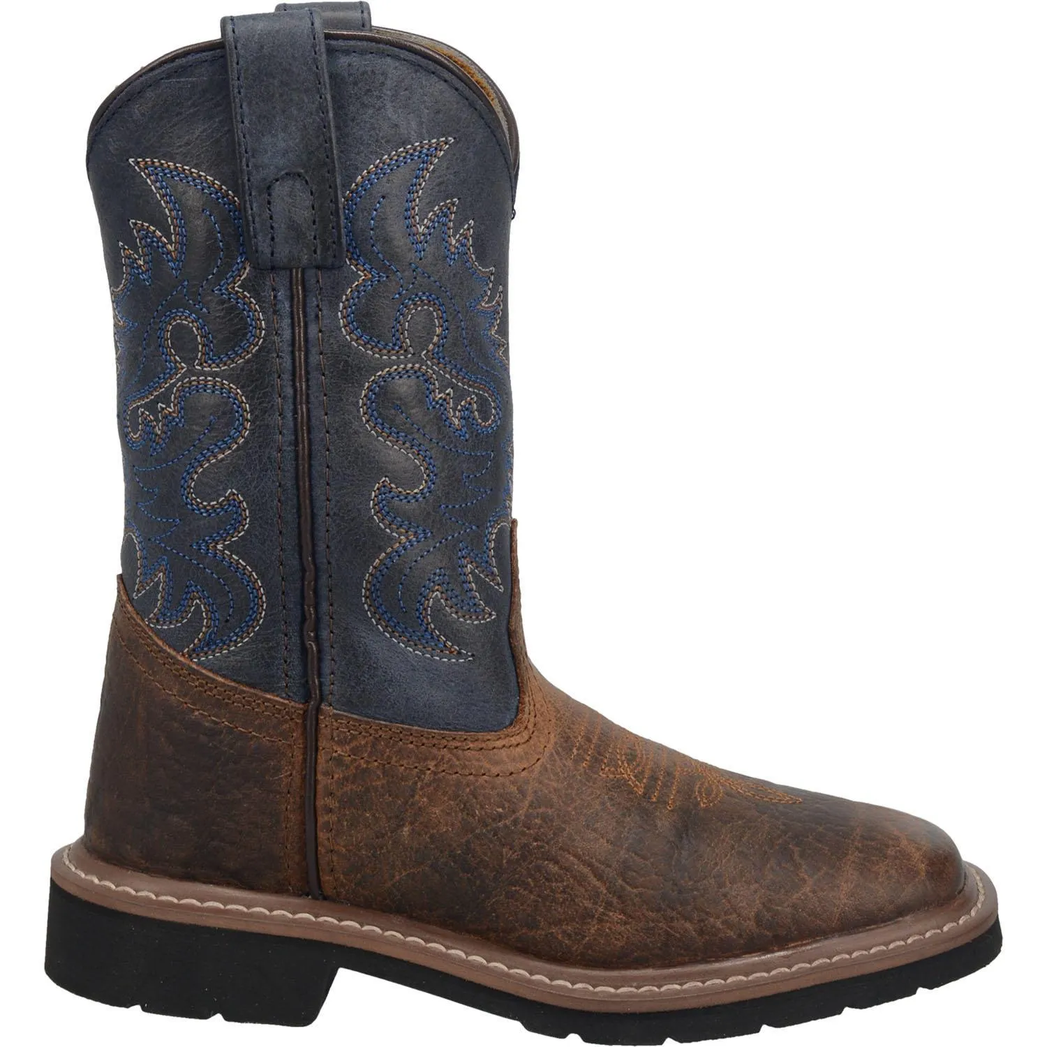 Dan Post Children's Brantley Rust Brown And Blue Western Boots DPC3938