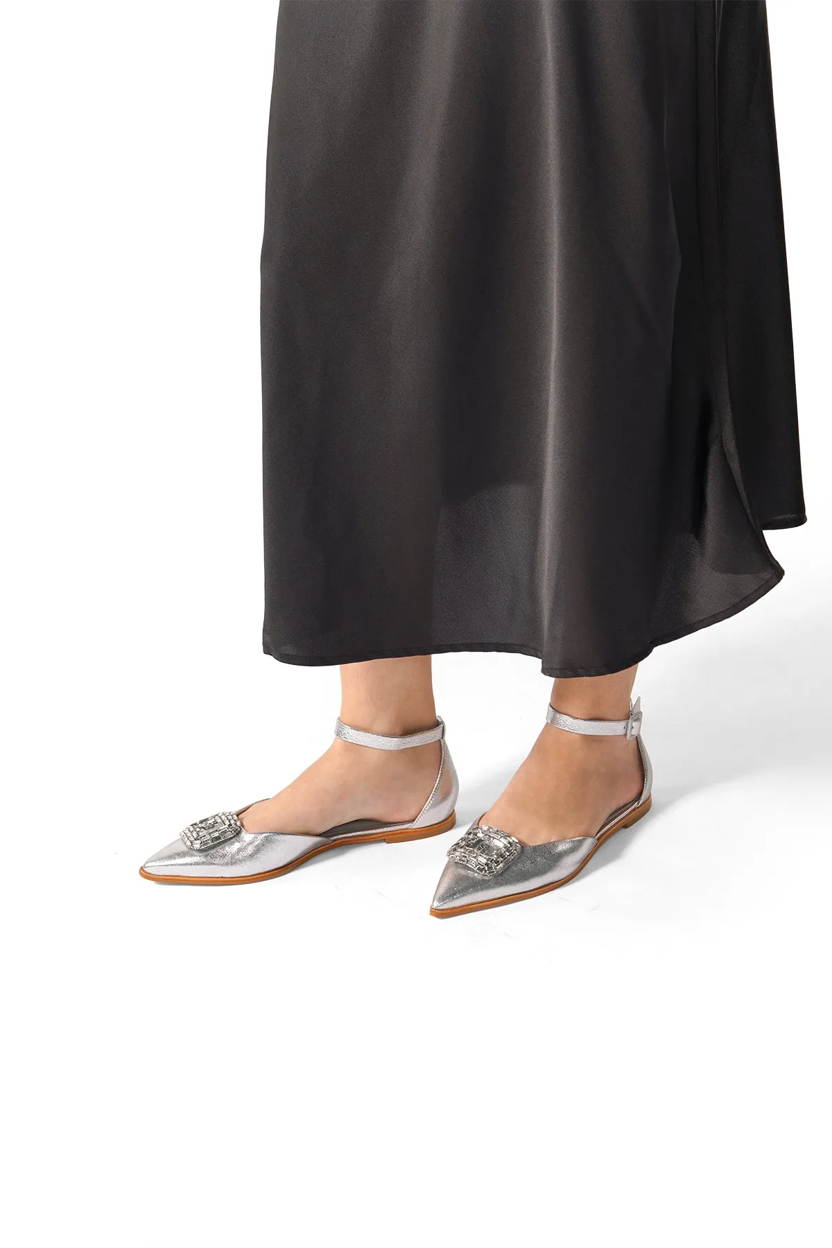 Danica Flat Shoes - Silver