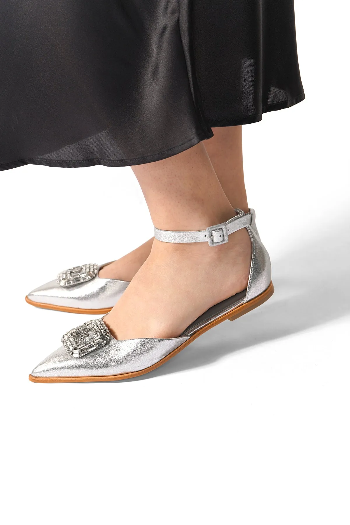 Danica Flat Shoes - Silver