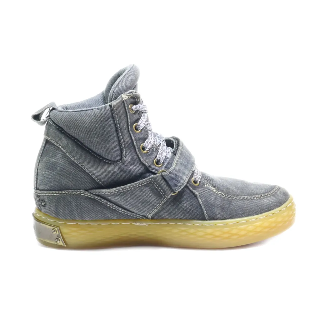 Diesel Ankle Boots Canvas Grey Colour For Women