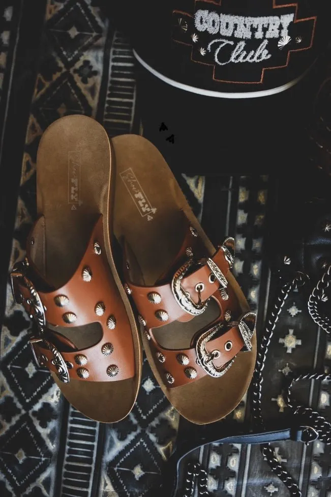 Double Buckle Down Sandals