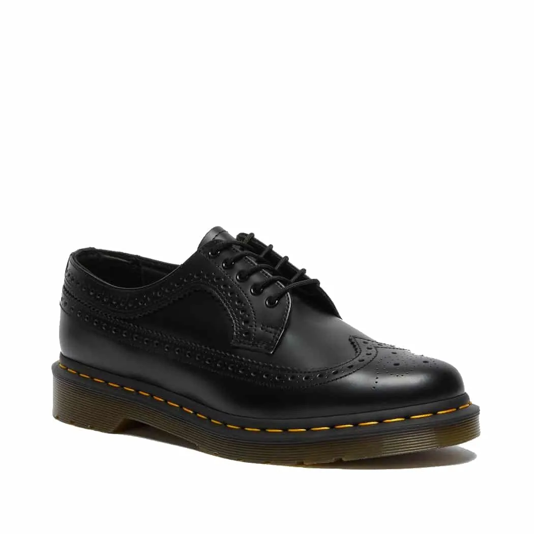 Dr. Martens 3989 Black Smooth Wingtip Shoe