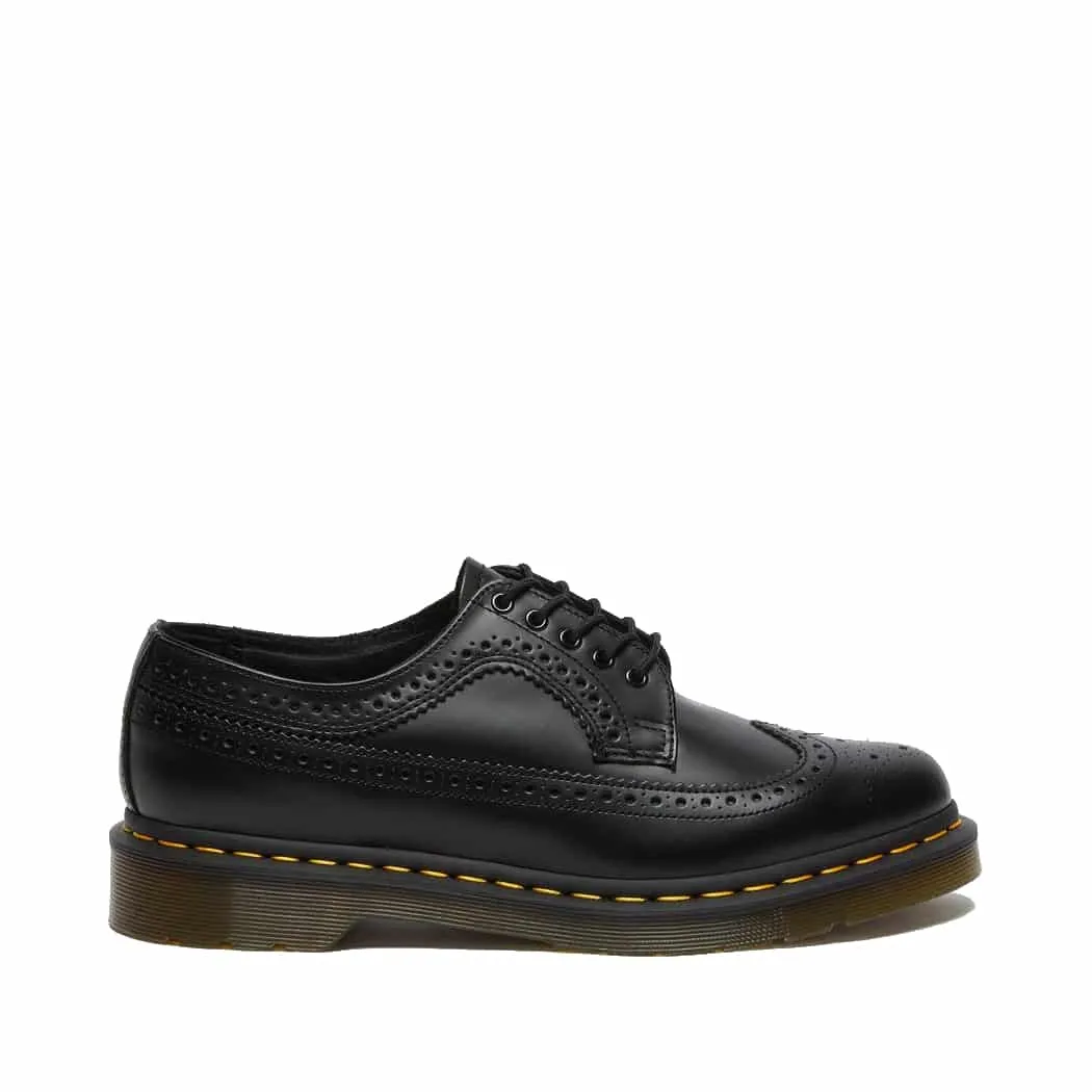 Dr. Martens 3989 Black Smooth Wingtip Shoe