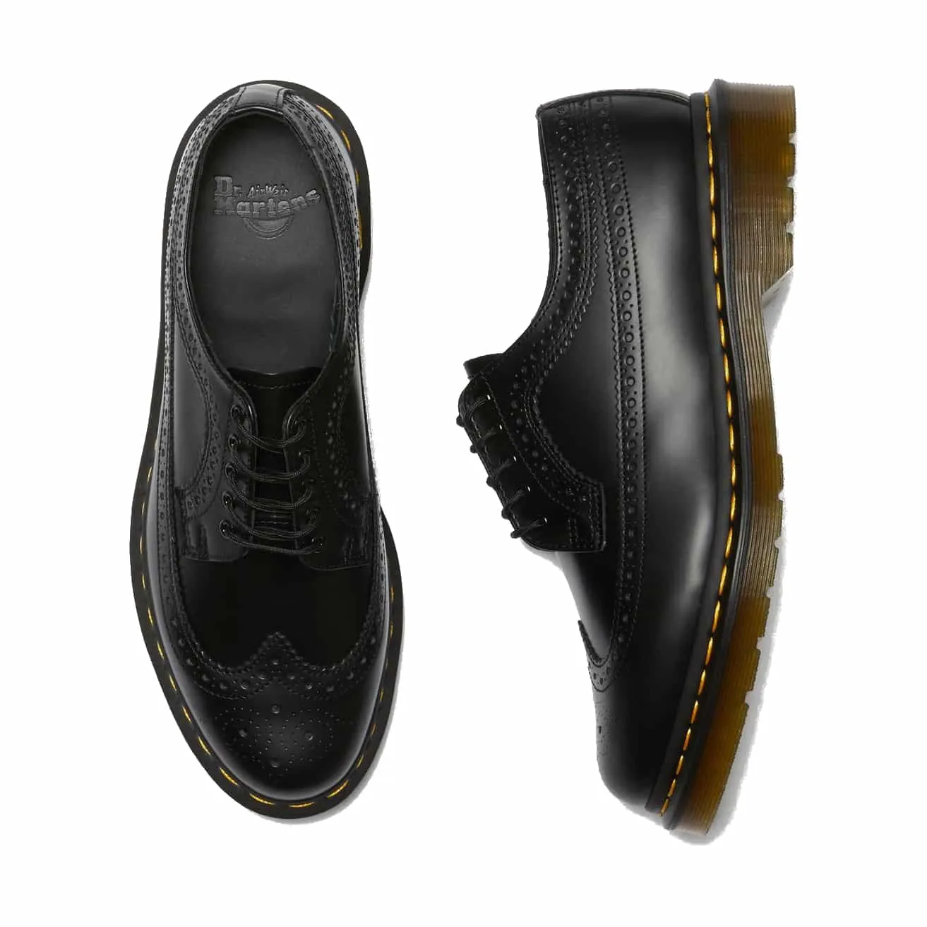 Dr. Martens 3989 Black Smooth Wingtip Shoe