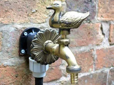 Duck Ornamental Brass Garden Tap