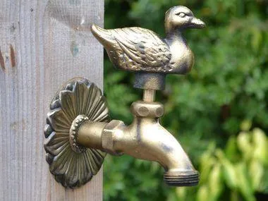 Duck Ornamental Brass Garden Tap