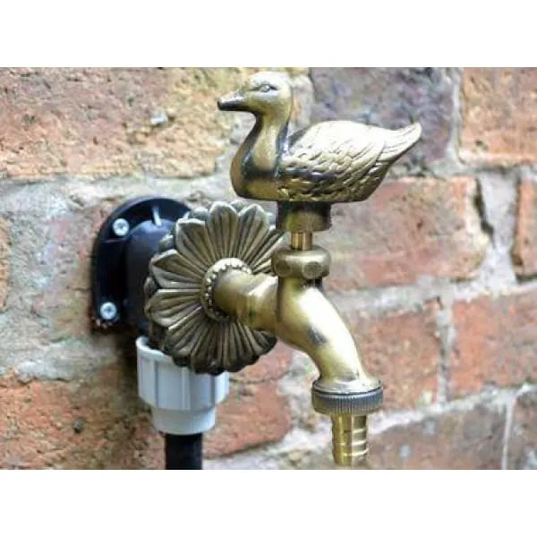 Duck Ornamental Brass Garden Tap