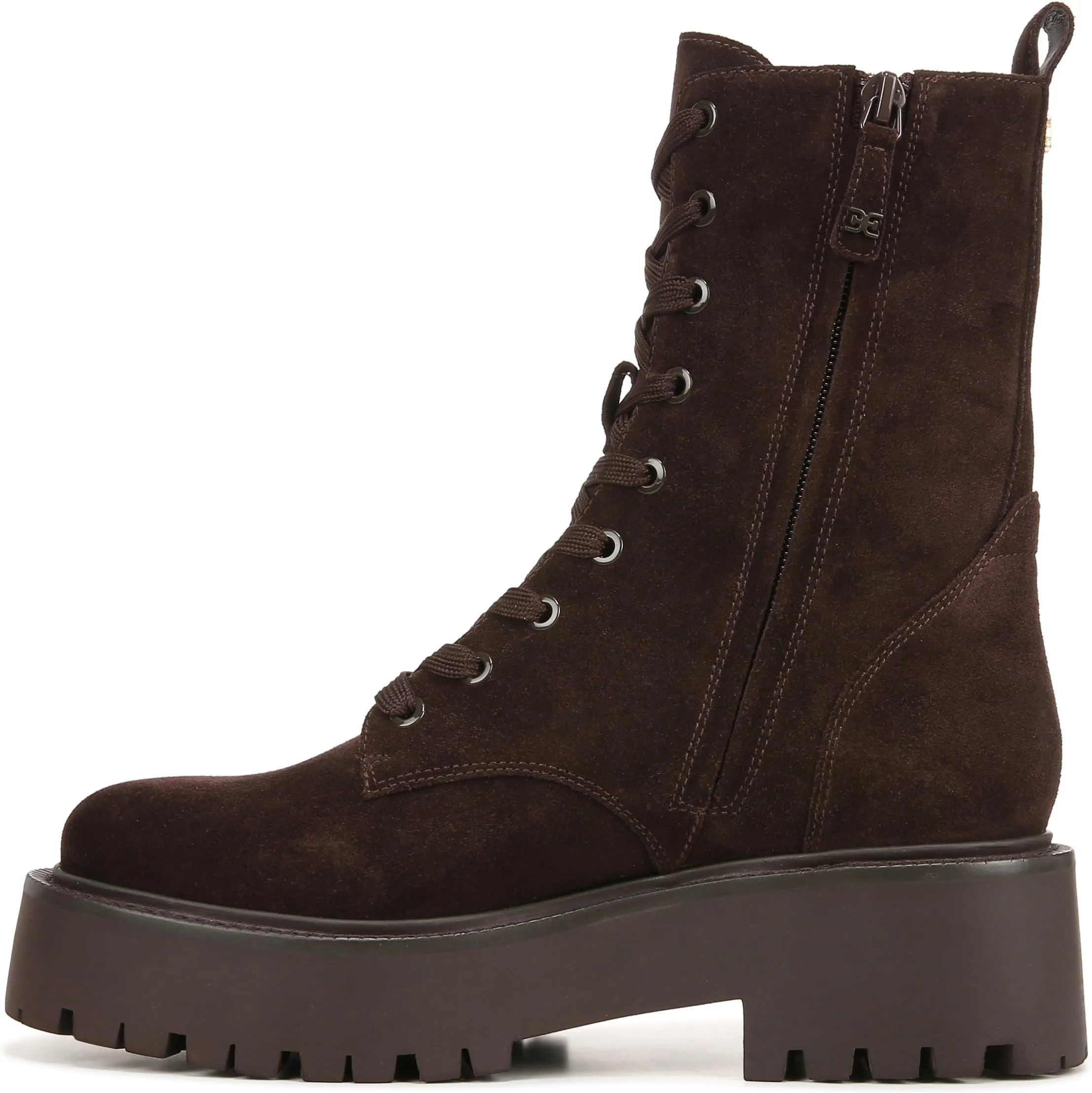 Evina Sam Edelman Lace-Up Boots, Chocolate