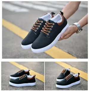 Fashion Lacedup Canvas Men Sneakers