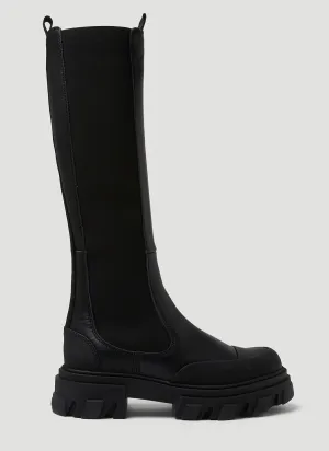 GANNI Knee Chelsea Boots