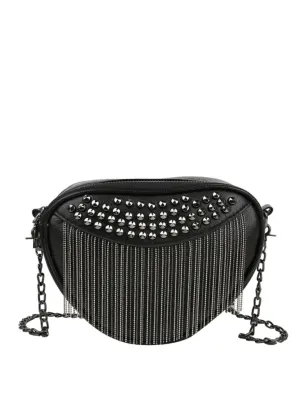 Gata Women's Black Punk Style Shoulder Handbag