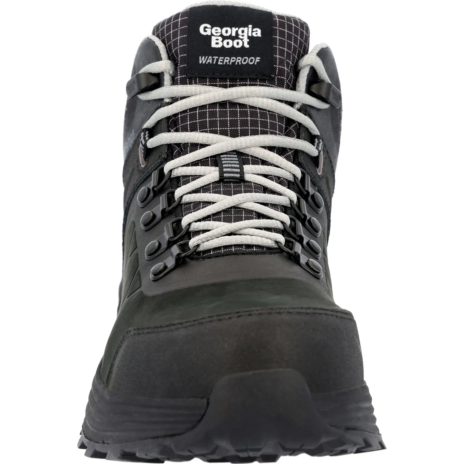 Georgia Mens Durablend Sport CT WP Hiker Black Leather Work Boots