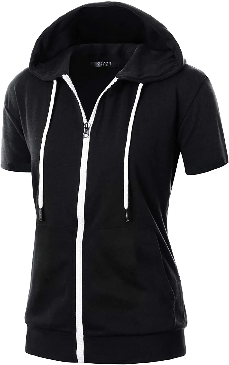 GIVON Womens Comfortable Long Sleeve Lightweight Zip-up Hoodie with Kanga Pocket(XS~4XL)