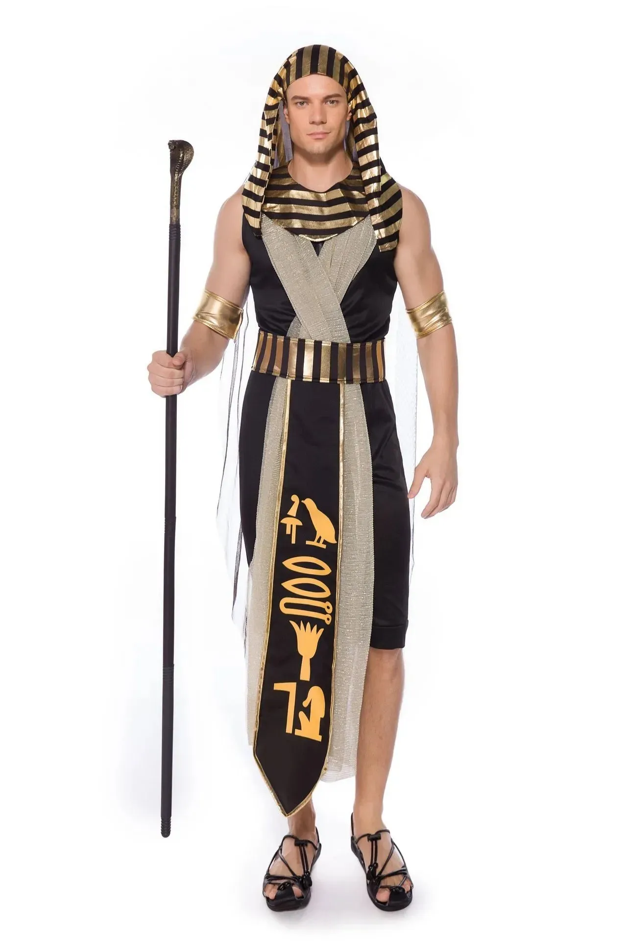 Halloween Egyptian Pharaoh Queen Couples Myth Cleopatra Goddess Outfit