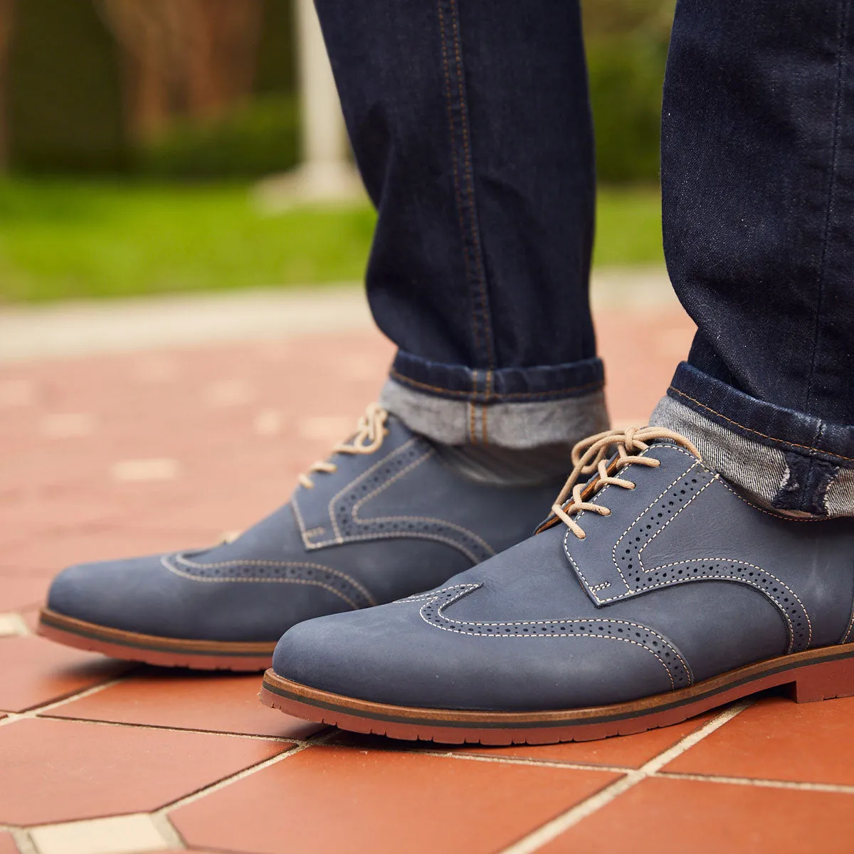 Haspel x T.B. Phelps Nubuck Wingtip - Flag Blue