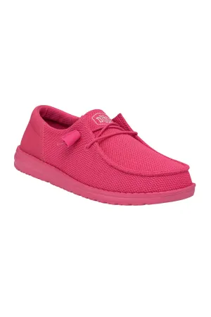 HEYDUDE Women’s Wendy Funk Mono Shoes in Electric Pink | 40065-6QQ