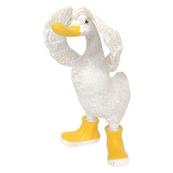 Hiding Duck in Boots Ornament Yellow 22cm