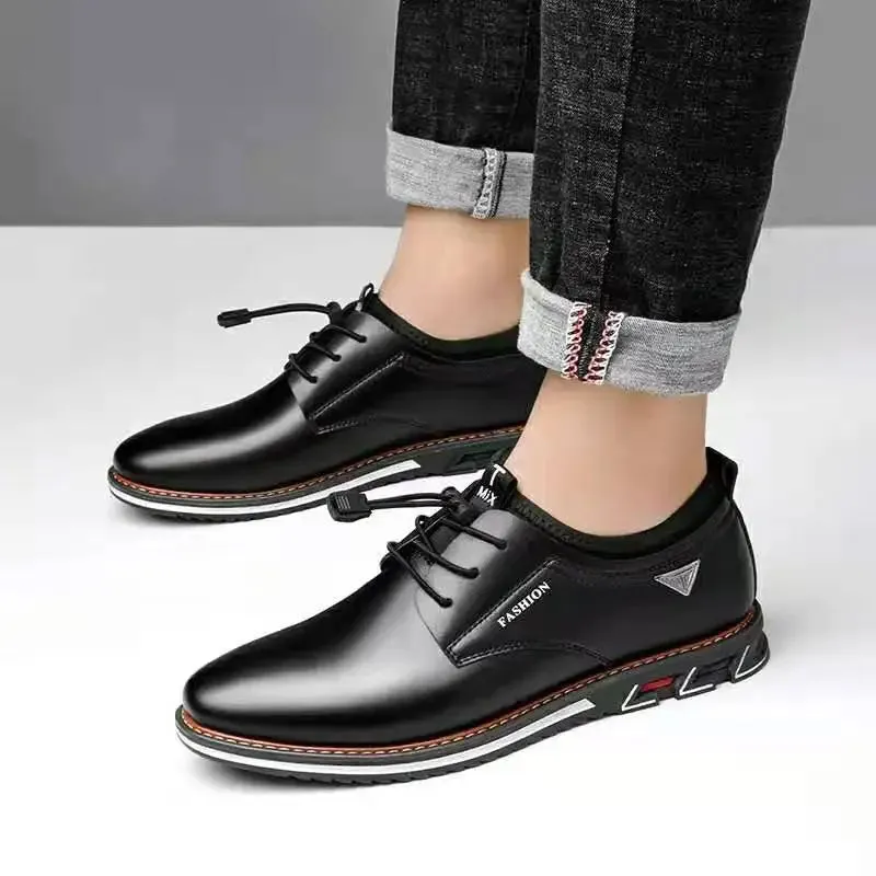 Hnzxzm Men's shoes Leather Business Casual Shoes Man Outdoor Sneakers Male Fashion Loafers Walking Footwear Tenis Feminino big size 48