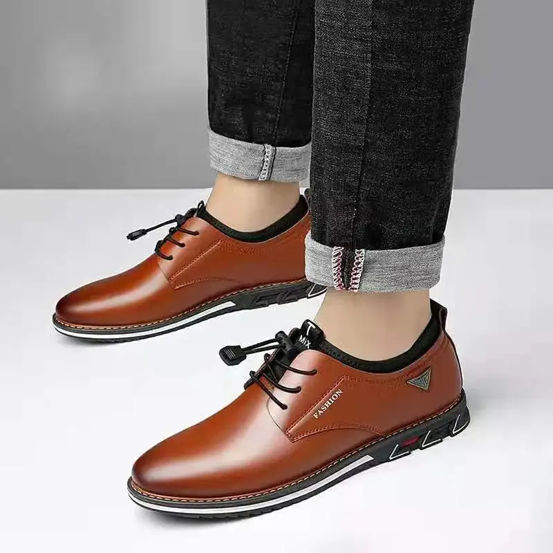 Hnzxzm Men's shoes Leather Business Casual Shoes Man Outdoor Sneakers Male Fashion Loafers Walking Footwear Tenis Feminino big size 48