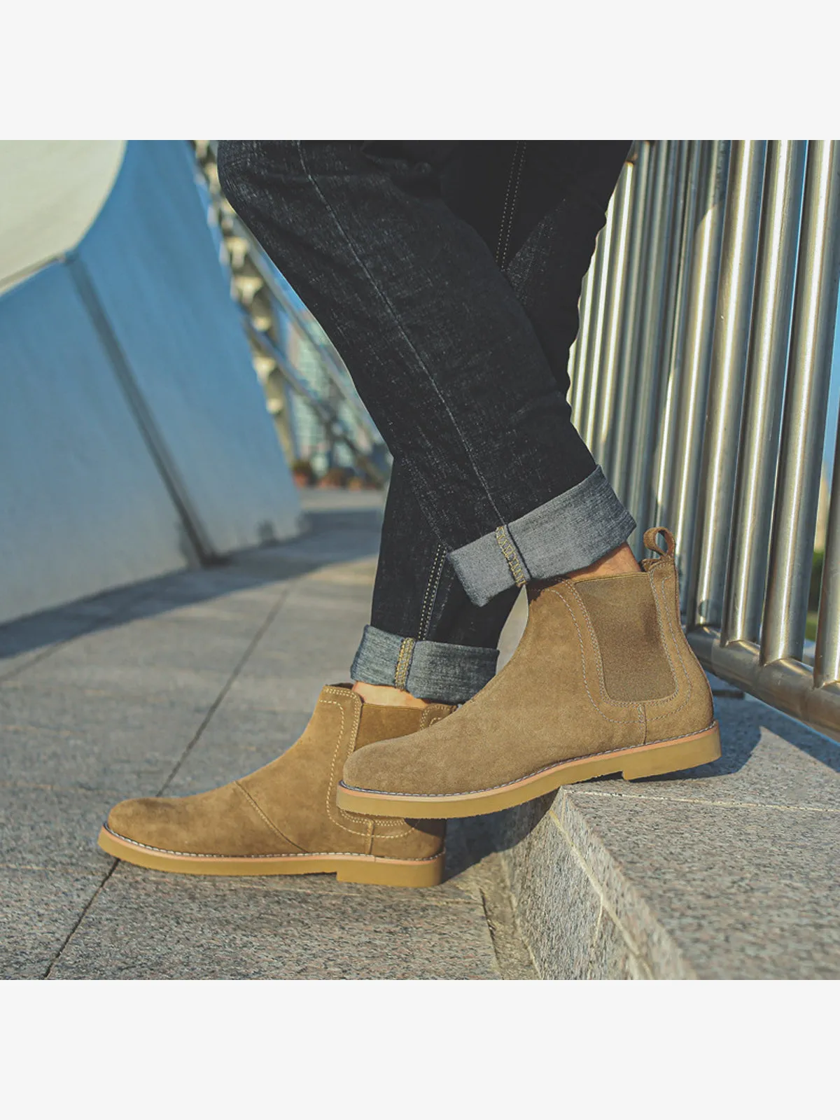 Improved Version Dr. Martens 1460 Suede Chelsea Boots