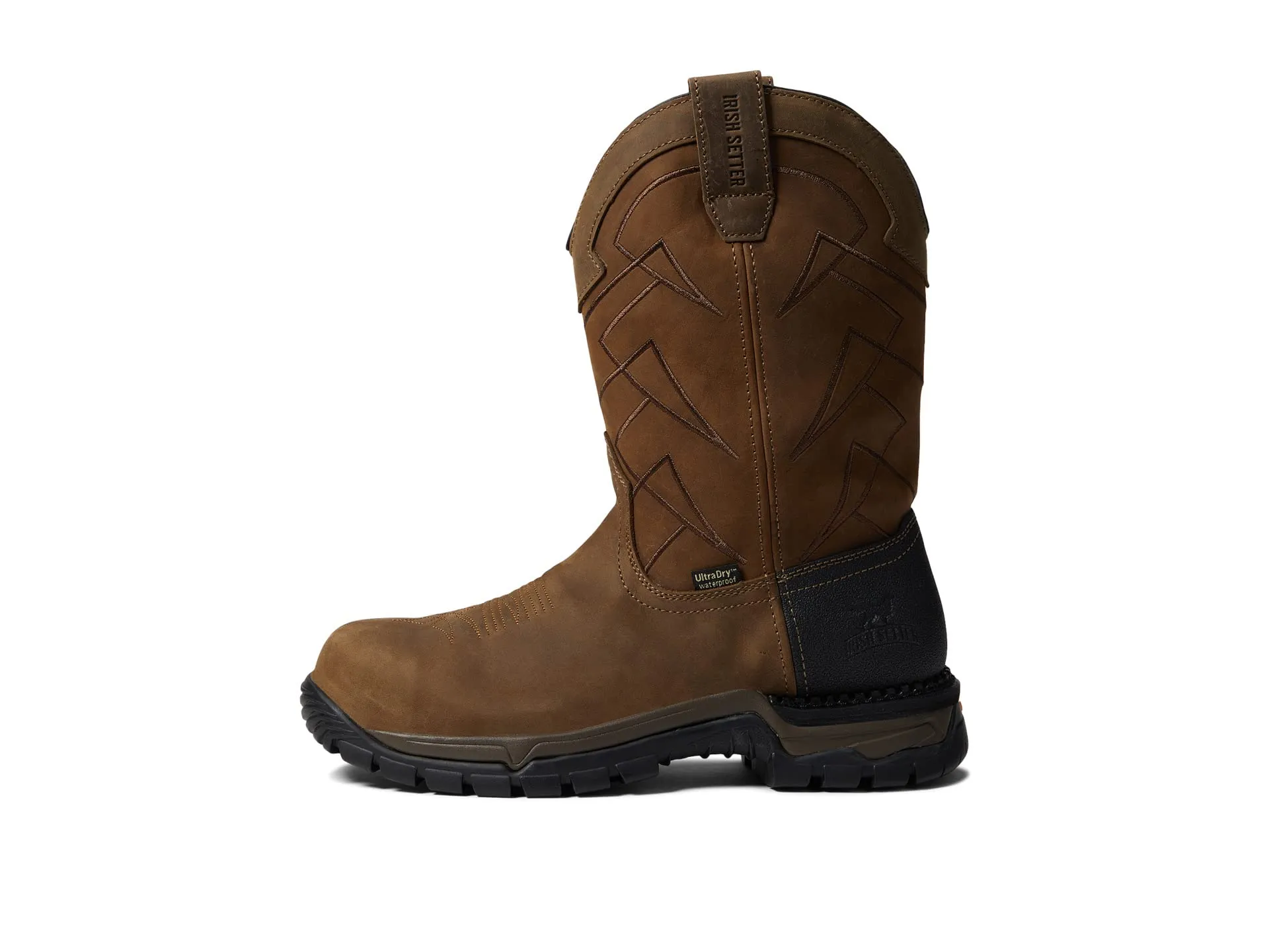 Irish Setter Two Harbors 11" Waterproof Composite-Toe Pull-On EH Boots, Brown