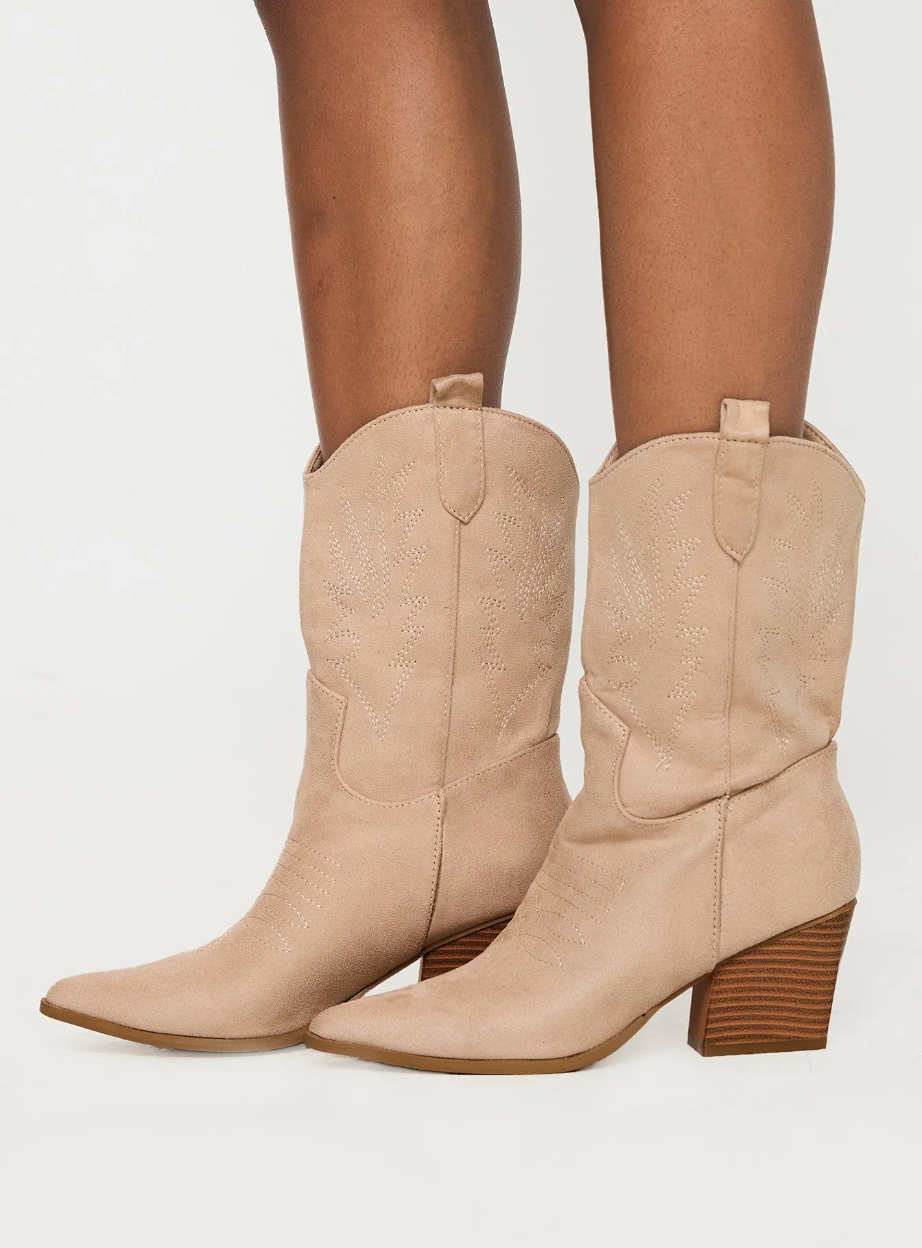 Jessie Cowboy Boots Beige