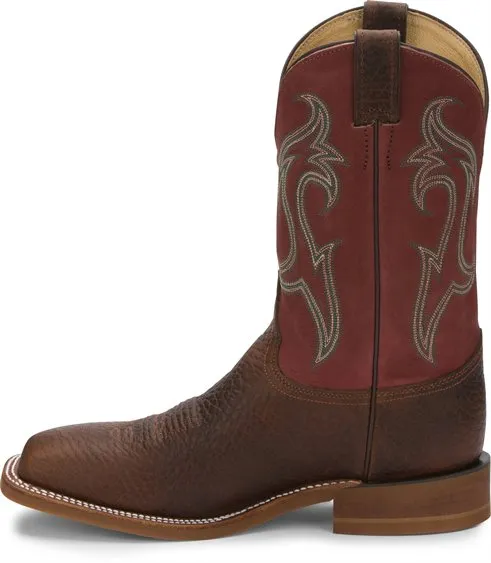 JUSTIN MEN'S BENDER WHISKEY WESTERN BOOT - BR5343