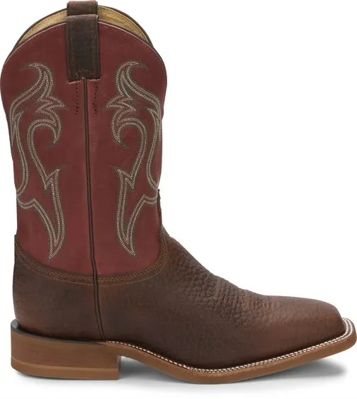 JUSTIN MEN'S BENDER WHISKEY WESTERN BOOT - BR5343