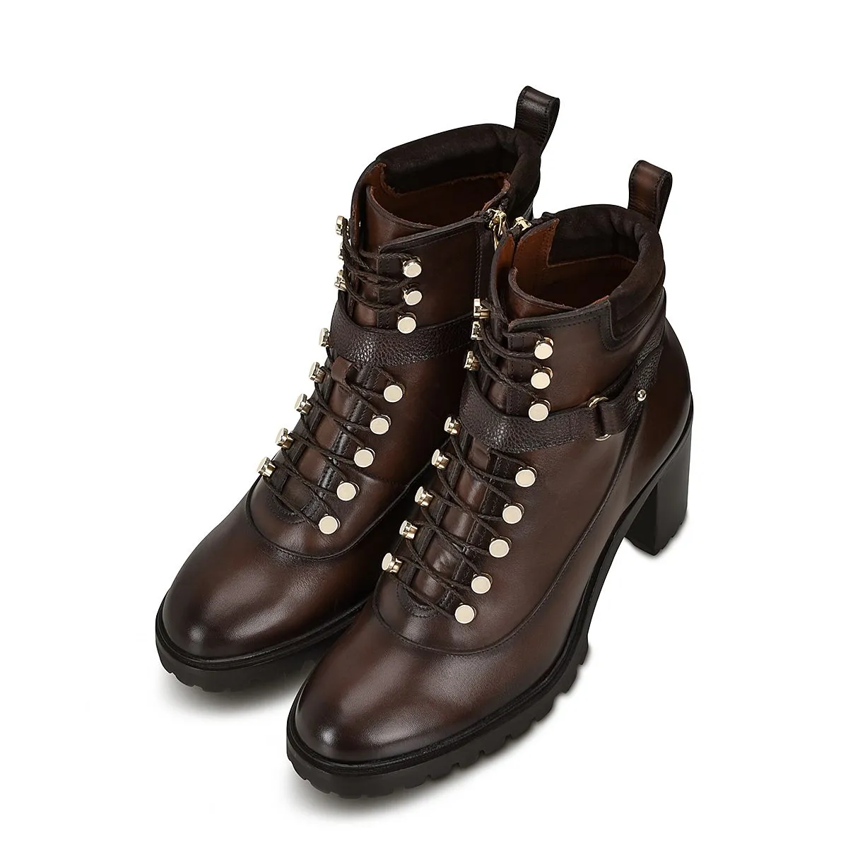 K33TSRS - Franco Cuadra brown casual fashion leather ankle boots for women