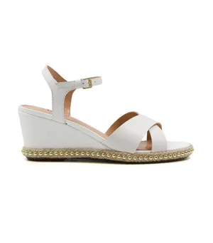 Keelie Mini Wedge Sandals White