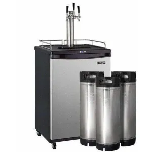 Kegco Triple Faucet Digital Home Brew Kegerator HBK309S-3K