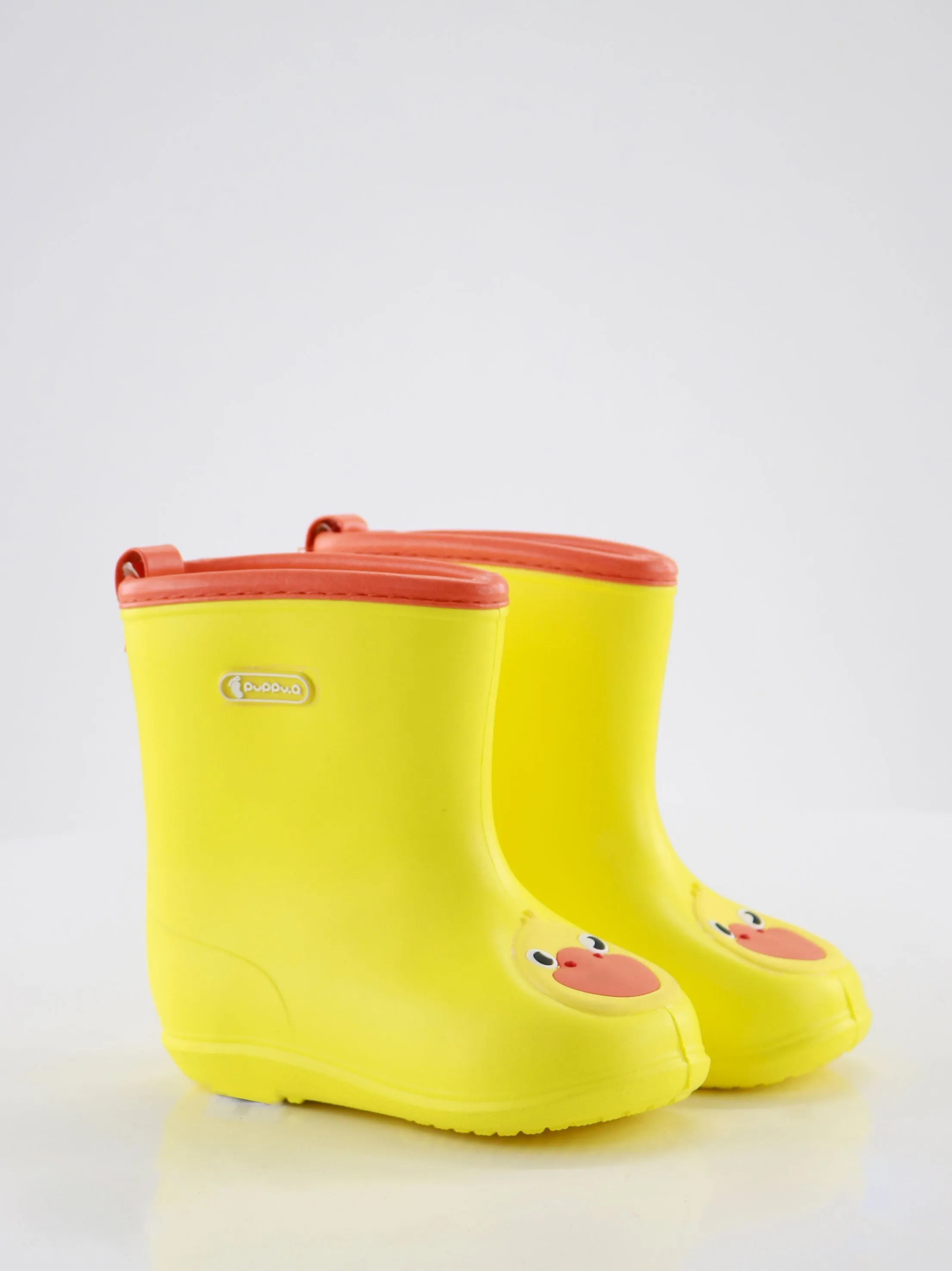 Kids Boy a duck Print Rubber Boots,Yellow