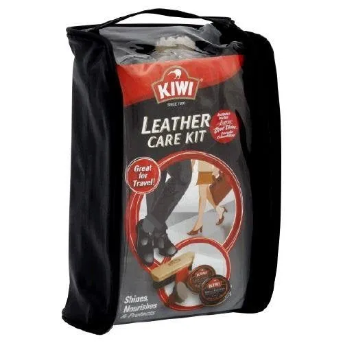 KIWI - Leather Care Travel Kit Brown - 1 Kit