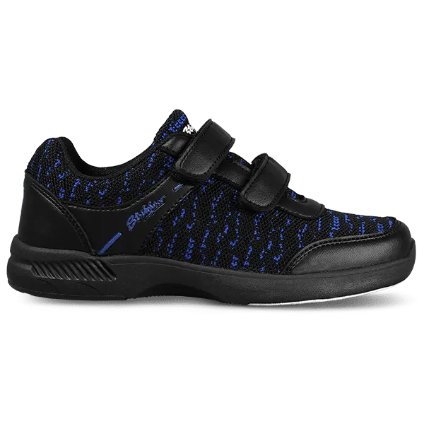 KR Strikeforce Youth Flyer Mesh Lite Velcro Black Royal Bowling Shoes