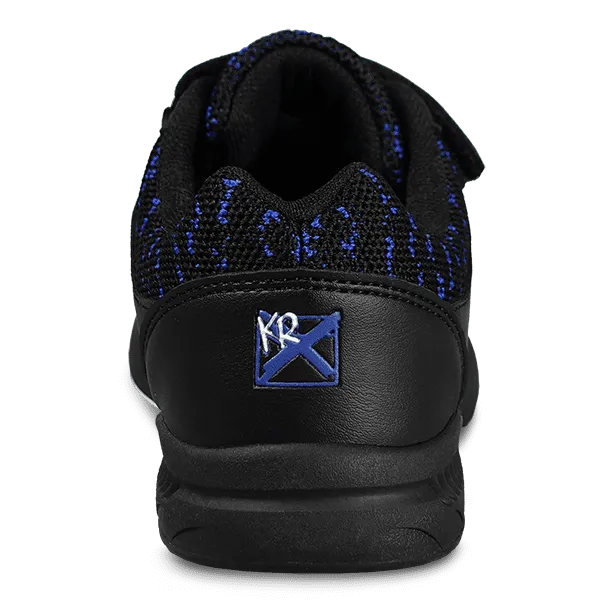 KR Strikeforce Youth Flyer Mesh Lite Velcro Black Royal Bowling Shoes