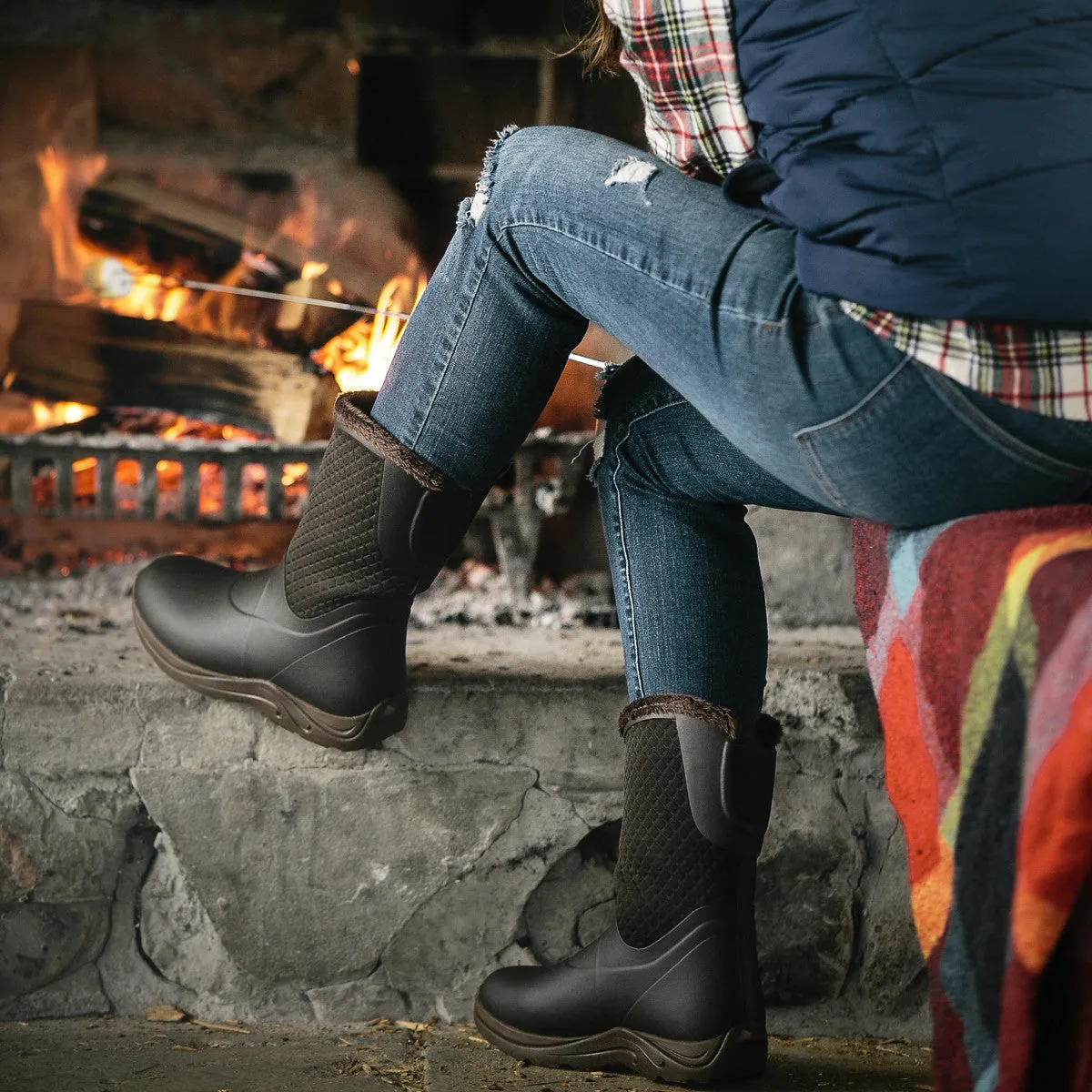 Lacrosse Women's Alpha Cozy 10" Soft Toe WP Rubber Boot - Brown - 656111