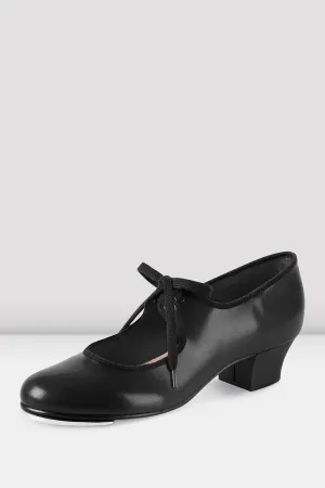 Ladies Marylin Tie-Up Synthetic Leather Tap Shoes