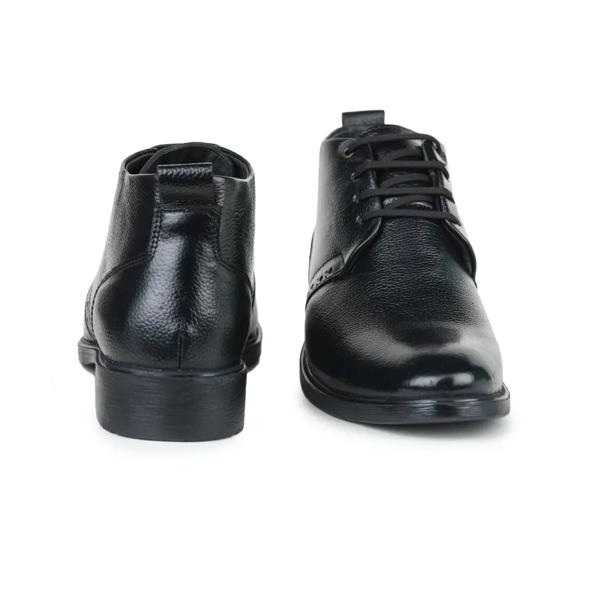 Leather Chukka Boots B 091 | Lace-Up High Ankle Shoes