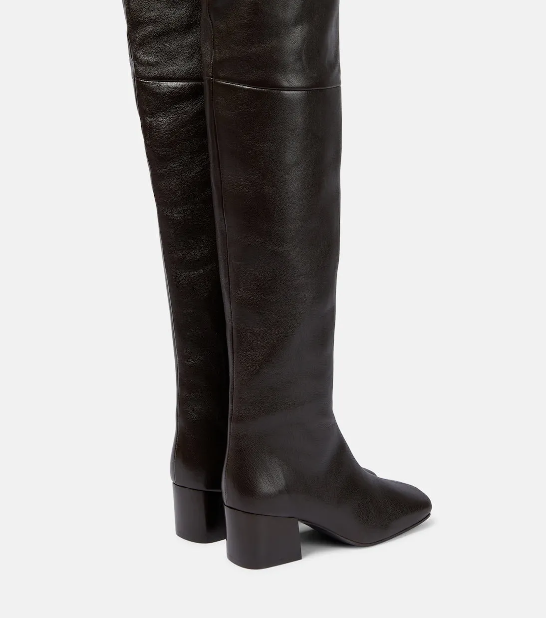 Lemaire over-the-knee leather boots, brown