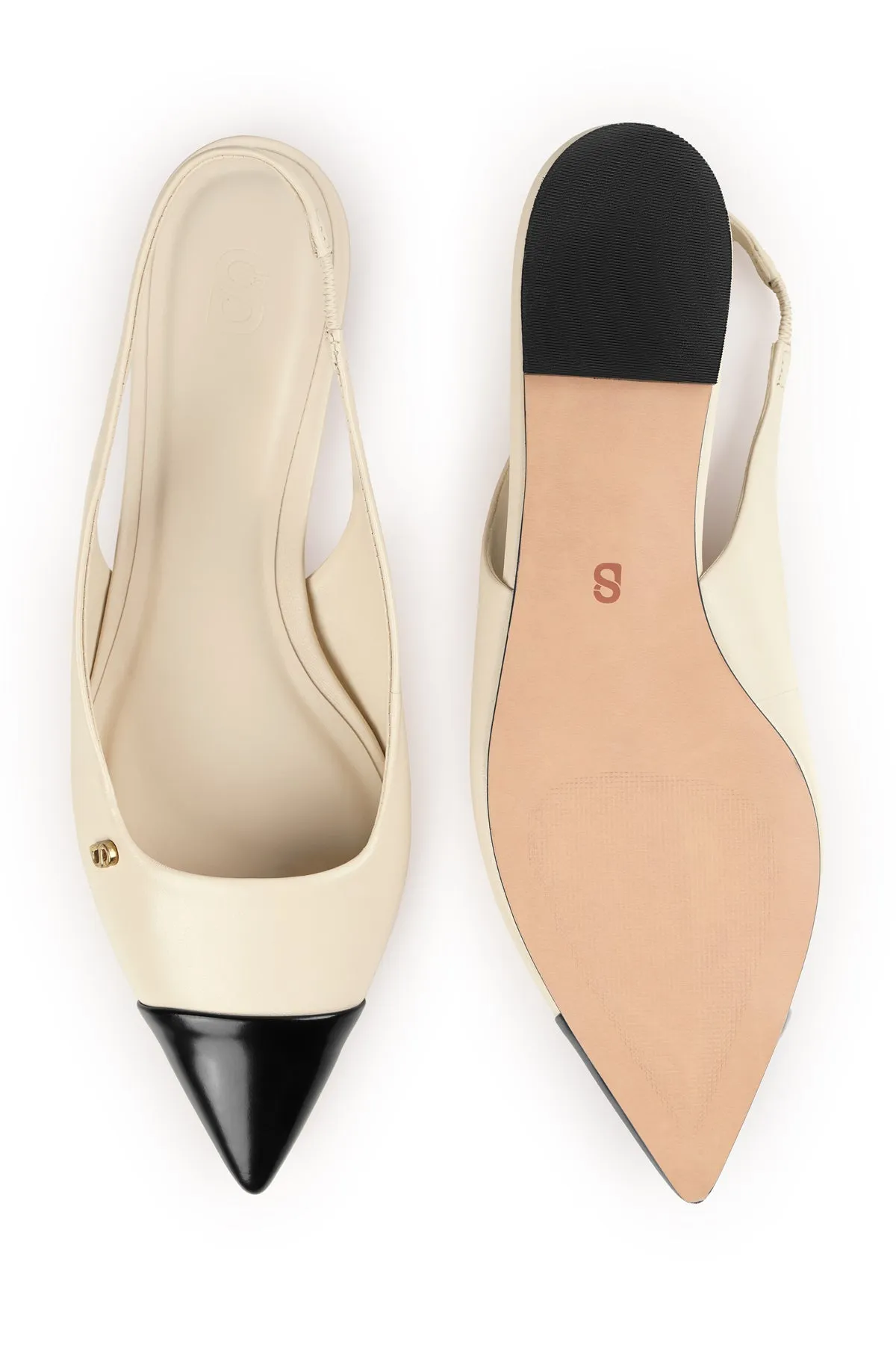 Lena Slingback Shoes - Sand