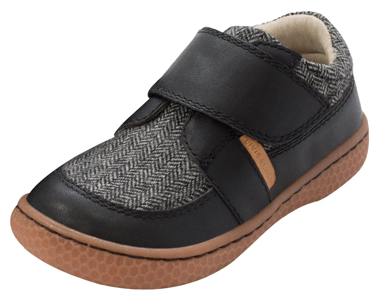 Livie & Luca Boy's Maverick Sneakers, Black Herringbone