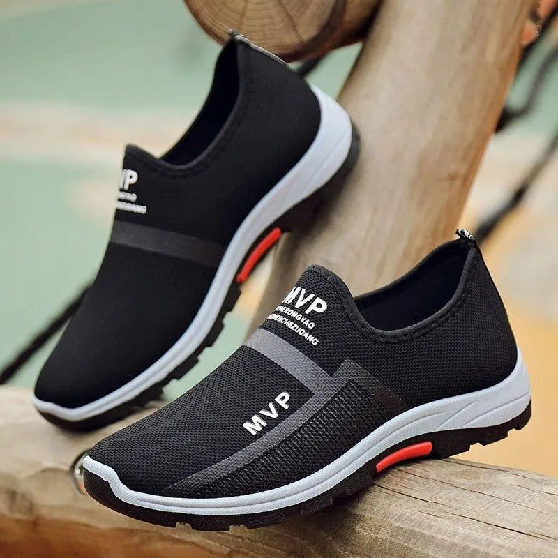 Men's Casual Shoes Mesh Lightweight Sneakers 2021 Fashion Walking Breathable Slip-on Loafers