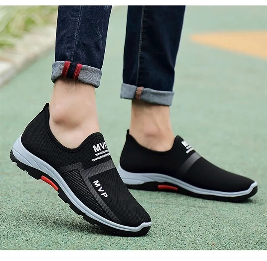 Men's Casual Shoes Mesh Lightweight Sneakers 2021 Fashion Walking Breathable Slip-on Loafers