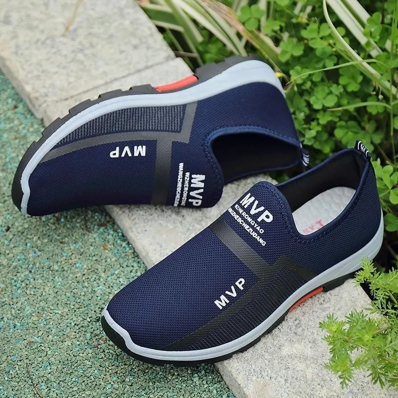 Men's Casual Shoes Mesh Lightweight Sneakers 2021 Fashion Walking Breathable Slip-on Loafers