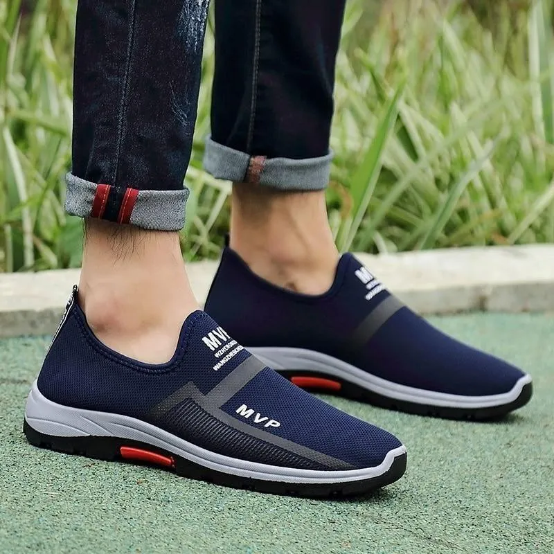 Men's Casual Shoes Mesh Lightweight Sneakers 2021 Fashion Walking Breathable Slip-on Loafers