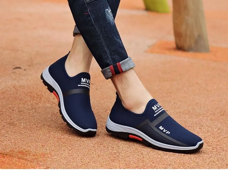 Men's Casual Shoes Mesh Lightweight Sneakers 2021 Fashion Walking Breathable Slip-on Loafers