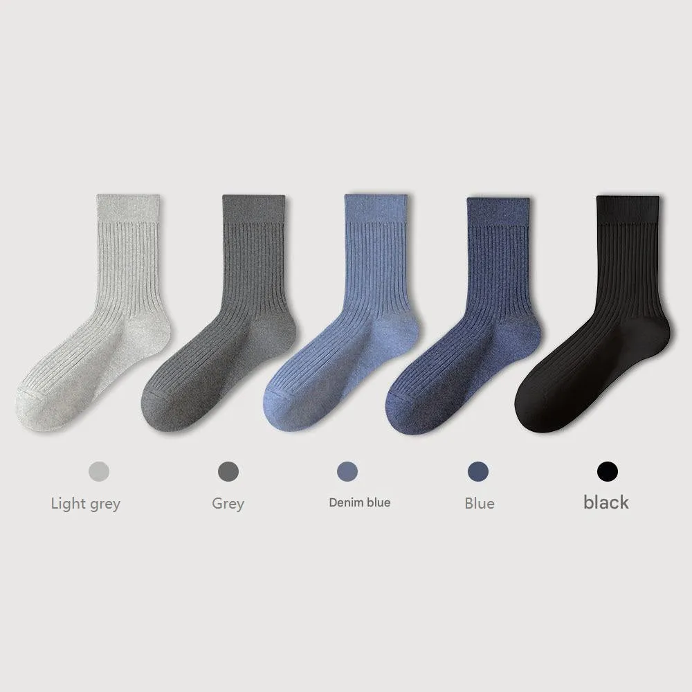 Men's Pure Cotton Mid-tube Business Socks