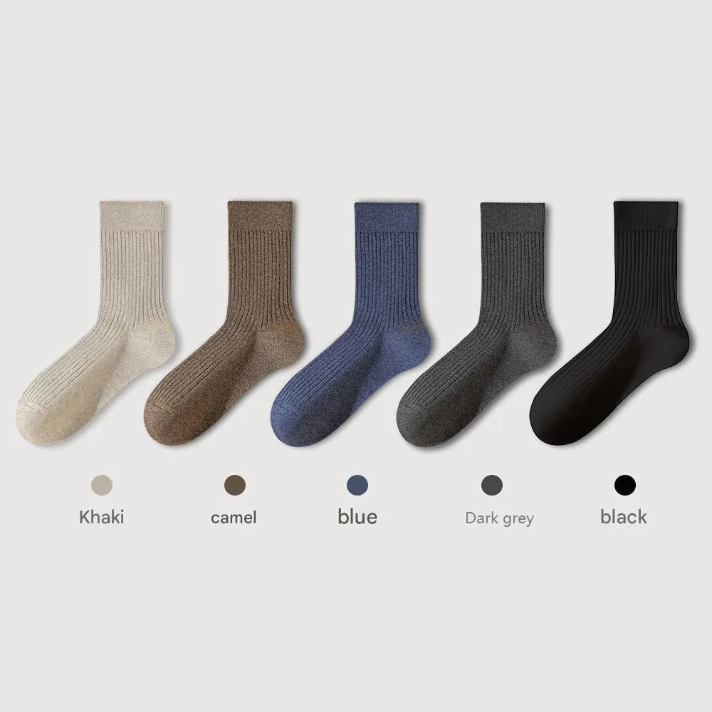 Men's Pure Cotton Mid-tube Business Socks