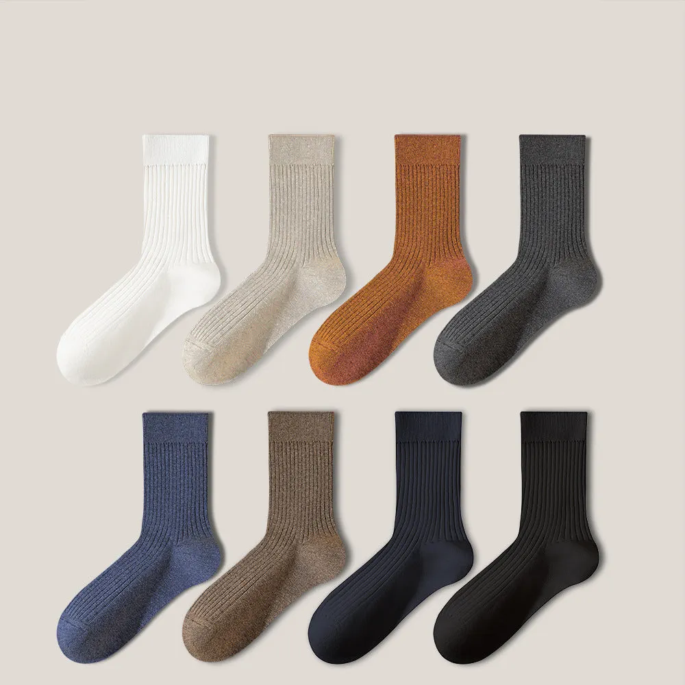 Men's Pure Cotton Mid-tube Business Socks